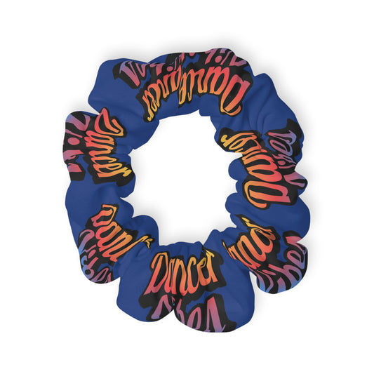 “Dancer Vibes” Scrunchie – Colorful Text Dance Hair Accessory for Performers and Dance Lovers