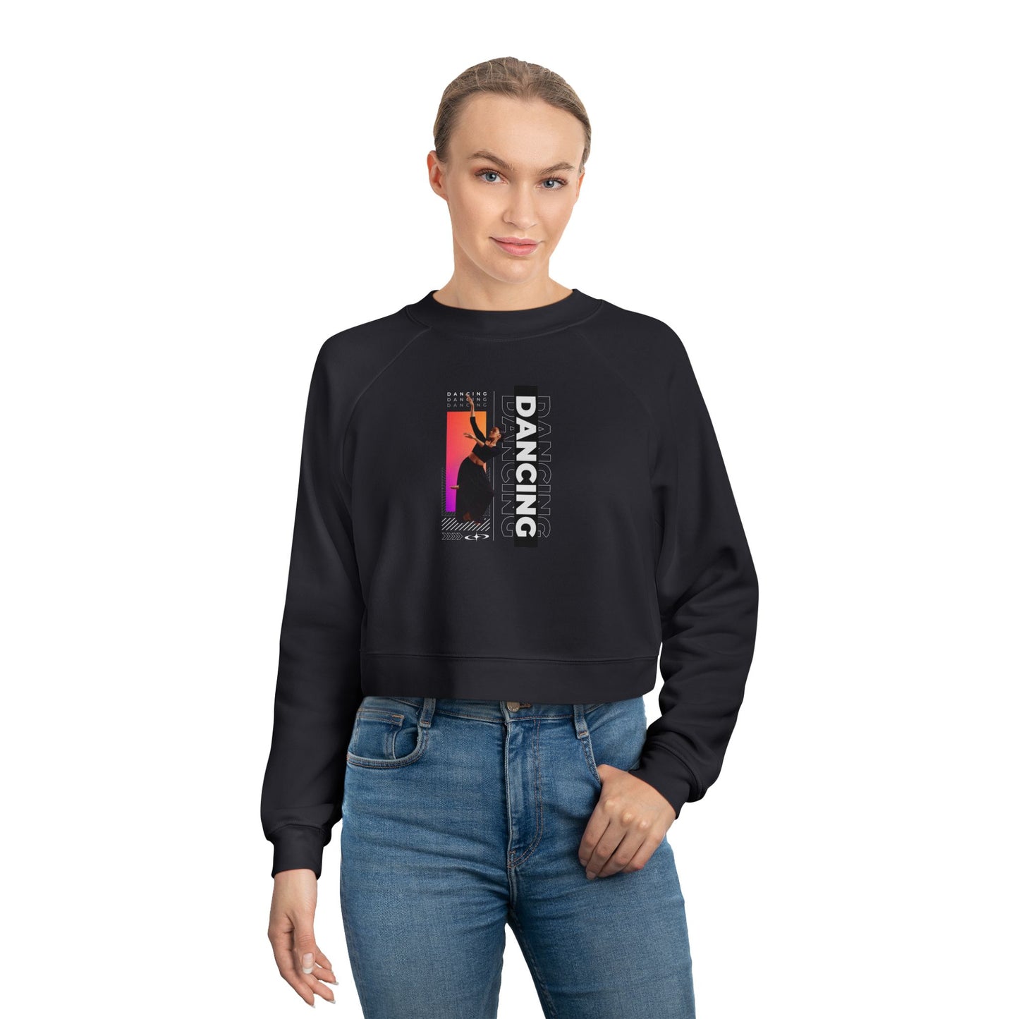 “Dancing” Female Dancer Streetwear Graphic | Ballet & Dance Sweatshirt for Dancers & Enthusiasts - Women’s Cropped Sweatshirt