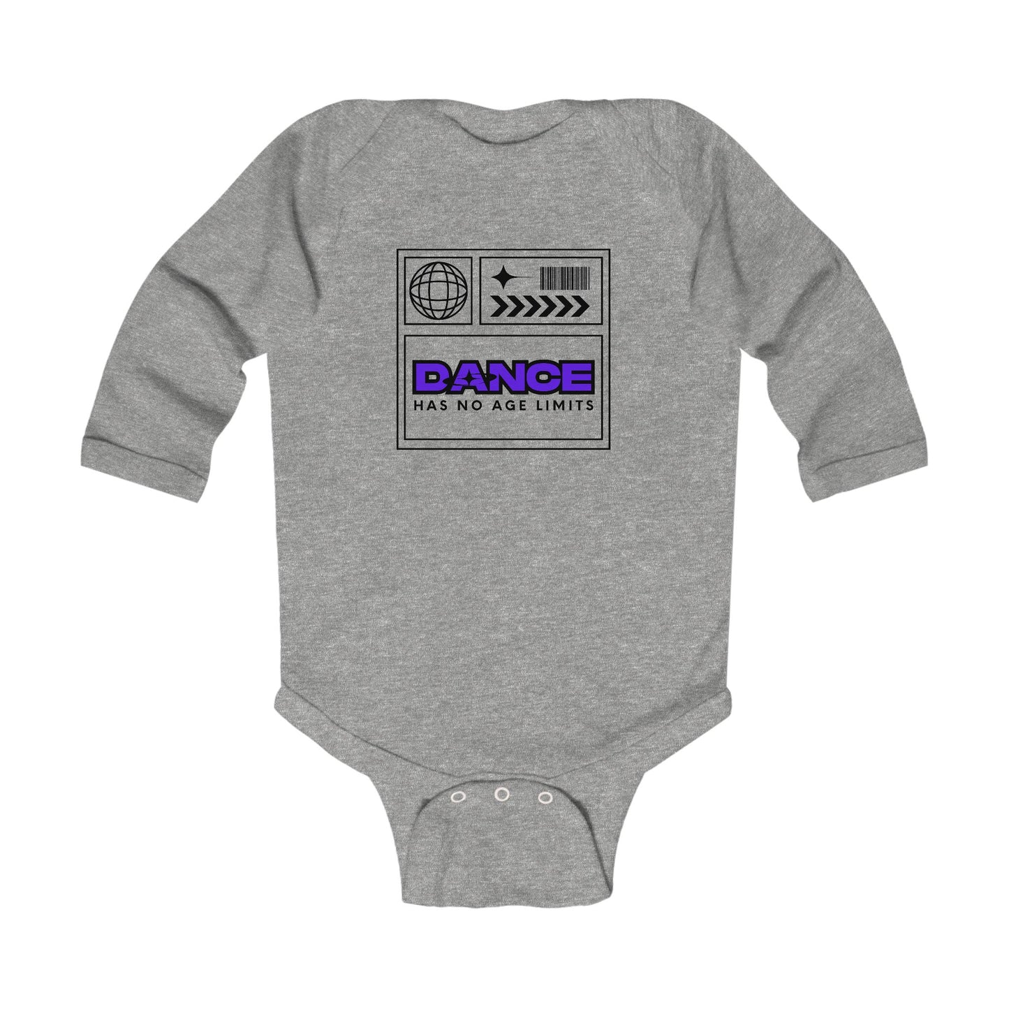"Dance Has No Age Limits" Streetwear Dance Graphic – Infant Long Sleeve Bodysuit