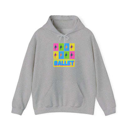 “Ballet” Pop Art Inspired Design with Ballet Dancer Graphics | Streetwear Ballet Hoodie for Dance Lovers - Unisex Heavy Blend™ Hooded Sweatshirt