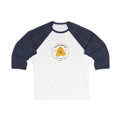 "Nacho Average Dancer" Unisex 3/4 Sleeve Baseball Tee – Funny Dance Shirt with Cute Nacho Graphic for Dancers