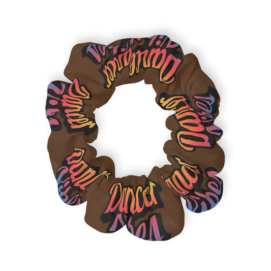 “Dancer Vibes” Scrunchie – Colorful Text Dance Hair Accessory for Performers and Dance Lovers