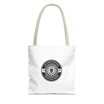 "Jeté Competition Team, Always Keep Dancing" Canvas Tote Bag – Collegiate Dance Team Logo | Reusable Dance Bag for Dancers, Rehearsals & Competitions