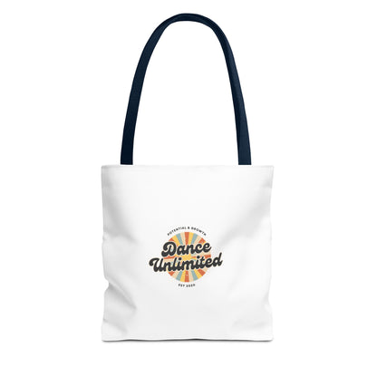 "Dance Unlimited, Potential & Growth" Canvas Tote Bag – Retro Graphic Dance Bag | Stylish Reusable Dance Tote for Dancers & Dance Moms