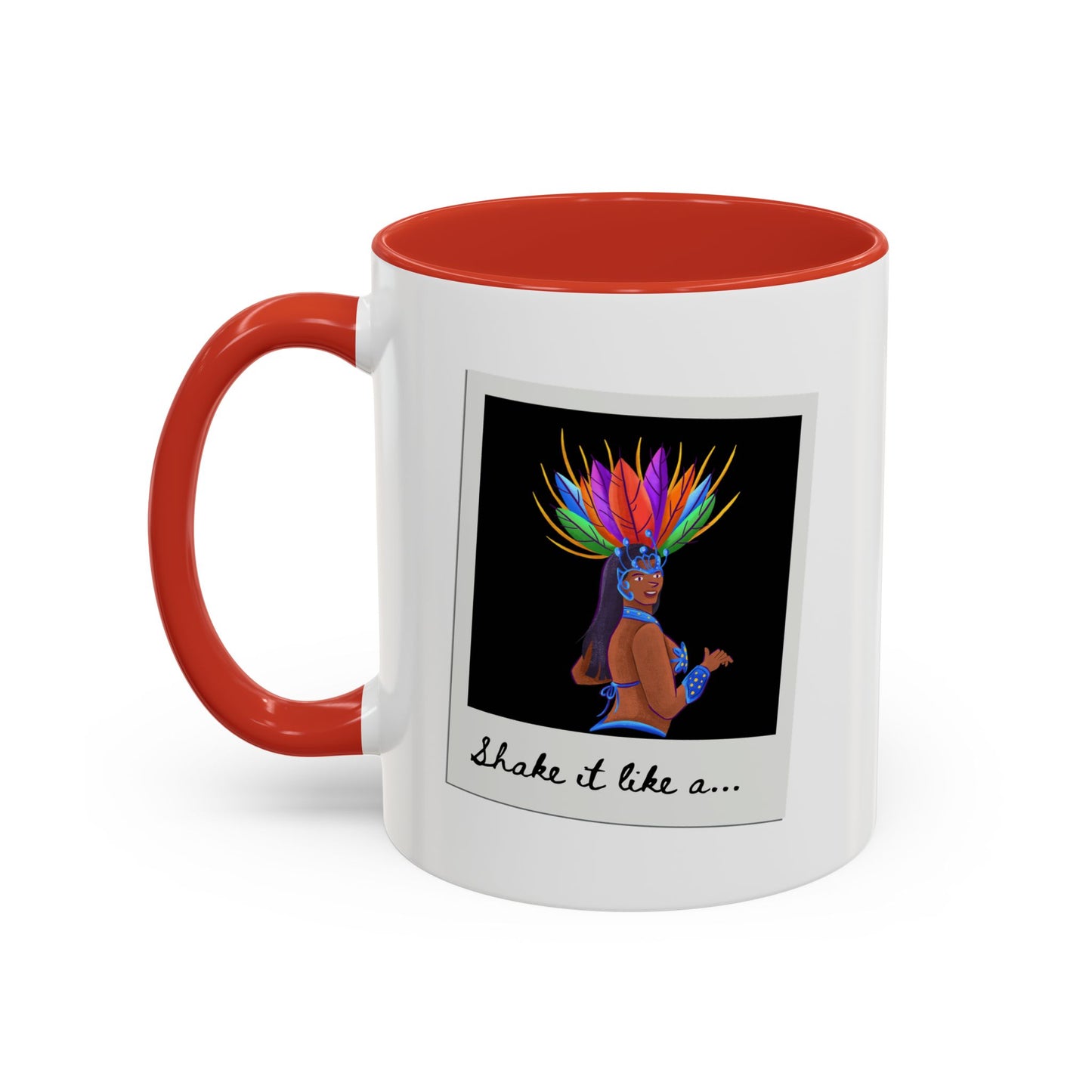 "Shake It Like a..." Accent Coffee Mug – Fun Dance Quote Ceramic Mug for Dancers and Music Lovers