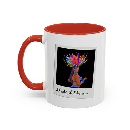"Shake It Like a..." Accent Coffee Mug – Fun Dance Quote Ceramic Mug for Dancers and Music Lovers