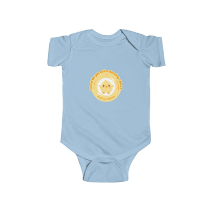 "What do you call a dancing chick? Poultry in Motion" Infant Short Sleeve Bodysuit – Funny Dancing Chick Baby Outfit, Cute Dance-Themed Baby Gift