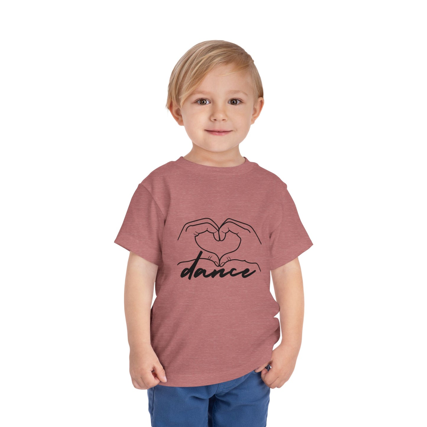 "Dance" Heart Hands Toddler Short Sleeve Tee – Heart Hands Graphic Dance Lover T-Shirt