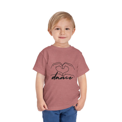 "Dance" Heart Hands Toddler Short Sleeve Tee – Heart Hands Graphic Dance Lover T-Shirt
