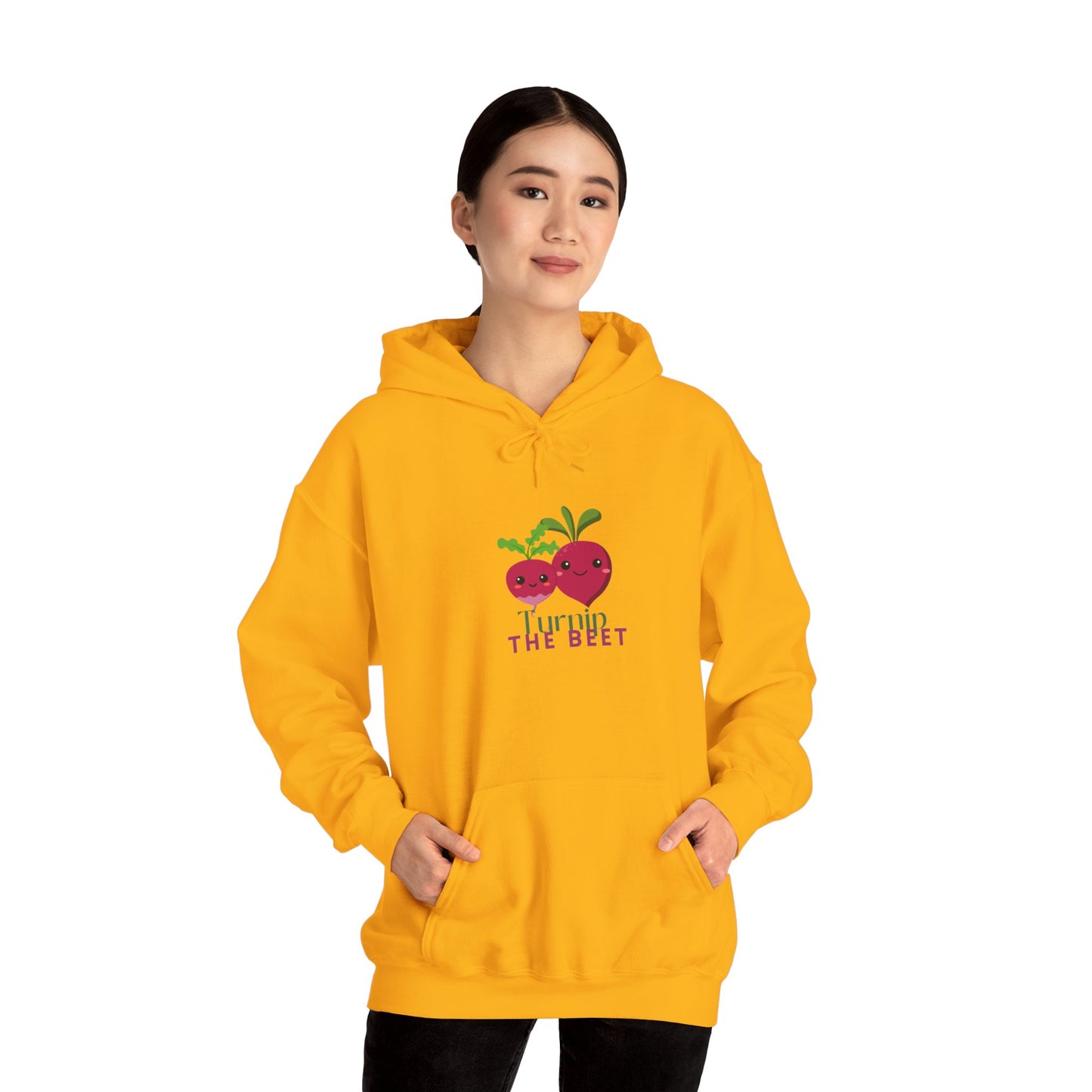 "Turnip the Beet" Unisex Hooded Sweatshirt – Funny Dance Pun Hoodie with Cute Veggie Graphic | Cozy Gift for Dancers & Foodie Fans