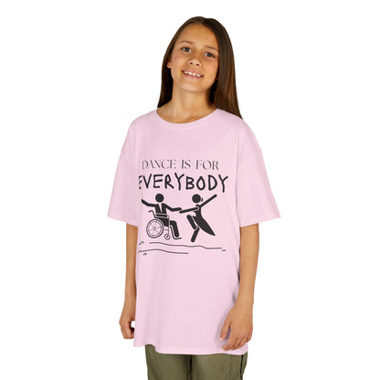 “Dance Is for Everybody” Youth Short Sleeve Tee – Inclusive Dance T-Shirt for Kids & Teens, Personalized with Name or Studio