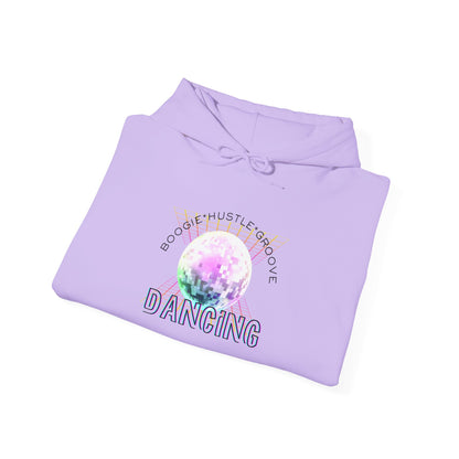 "Boogie, Hustle, Groove - Dancing" Streetwear Dance Graphic – Unisex Heavy Blend™ Hooded Sweatshirt