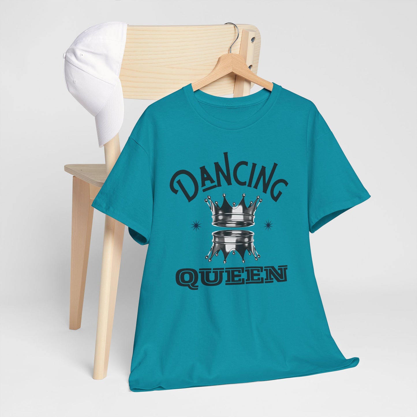 “Dancing Queen" Unisex Heavy Cotton T-Shirt with Crown Graphic – Dance-Inspired Graphic Tee for Adults & Kids