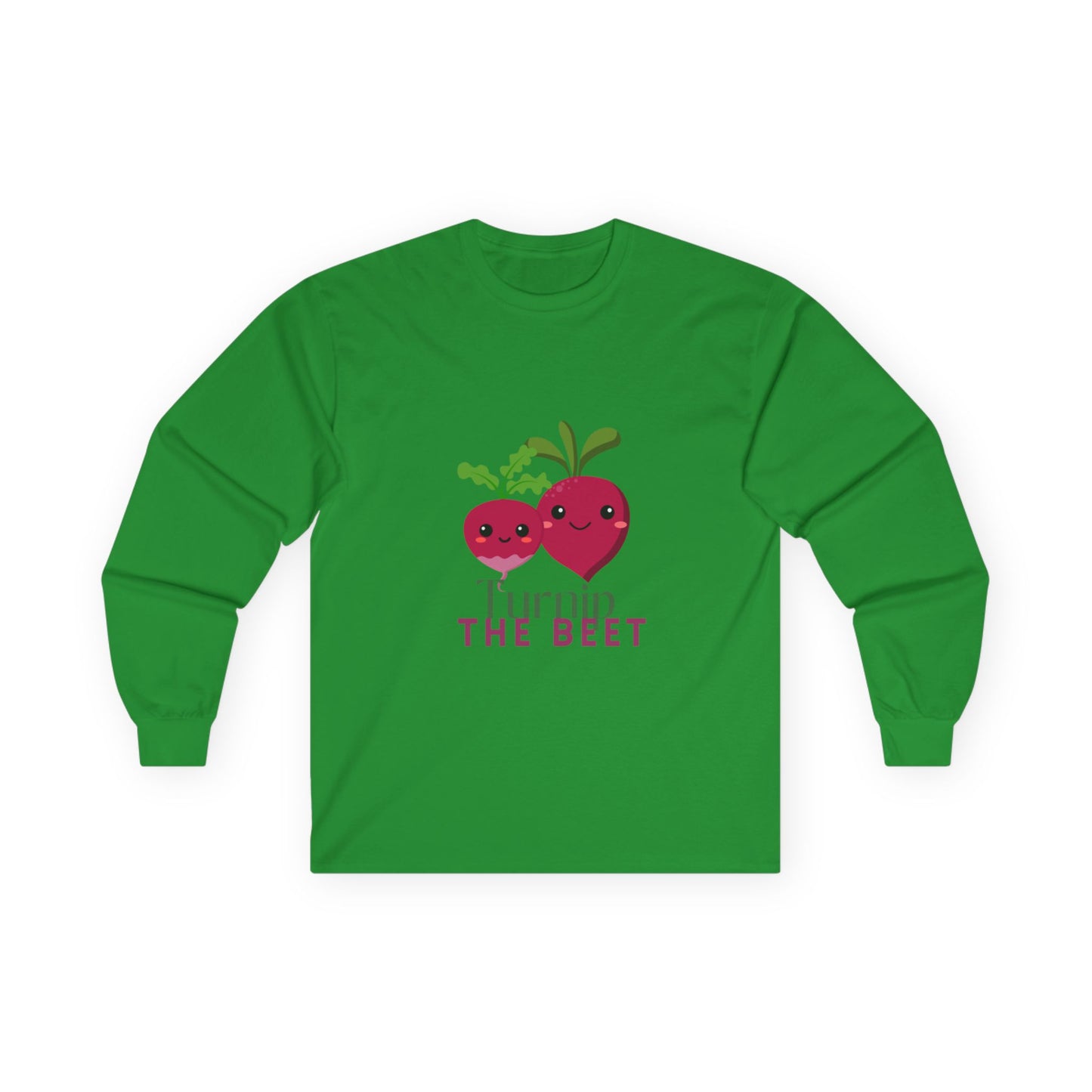 "Turnip the Beet" Unisex Long Sleeve Tee – Funny Dance Pun Shirt with Cute Pepper Graphic for Dancers & Veggie Lovers