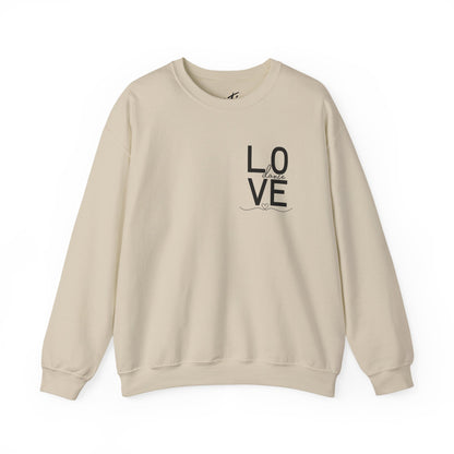 "LOVE Dance" Unisex Crewneck Sweatshirt – Script Letter Graphic Dance Lover Pullover