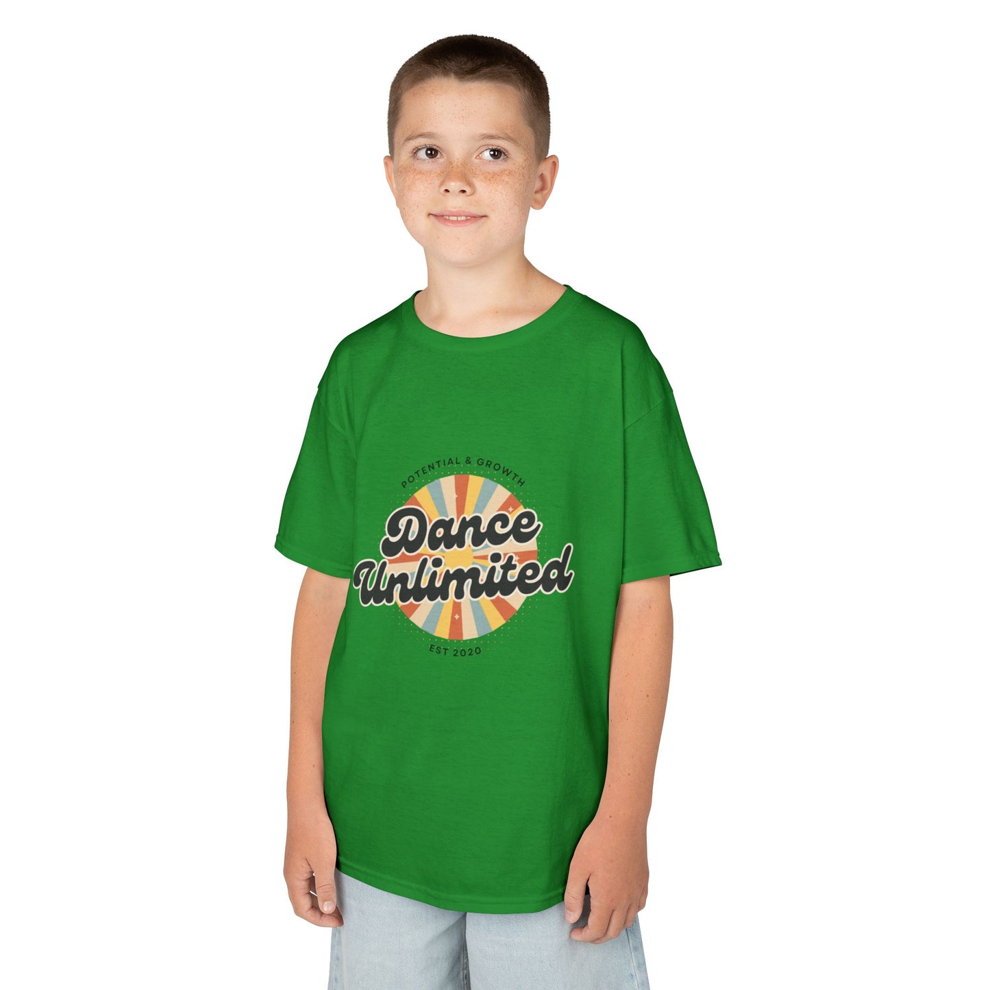 “Dance Unlimited: Potential & Growth” Retro Graphic T-Shirt for Kids – Motivational Dance Shirt - Youth Dance Inspiration Tee