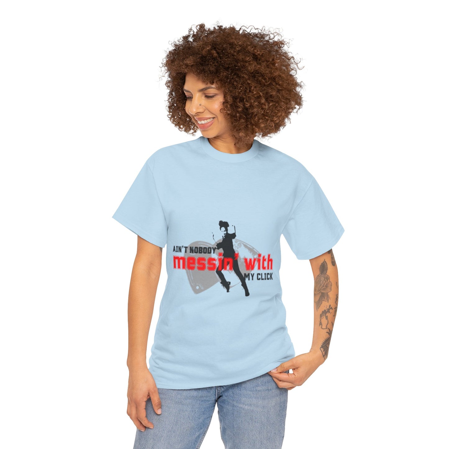 "Ain’t Nobody Messin’ With My Click" Tap Dance Tee – Unisex Heavy Cotton T-Shirt with Taps & Dancer Graphic