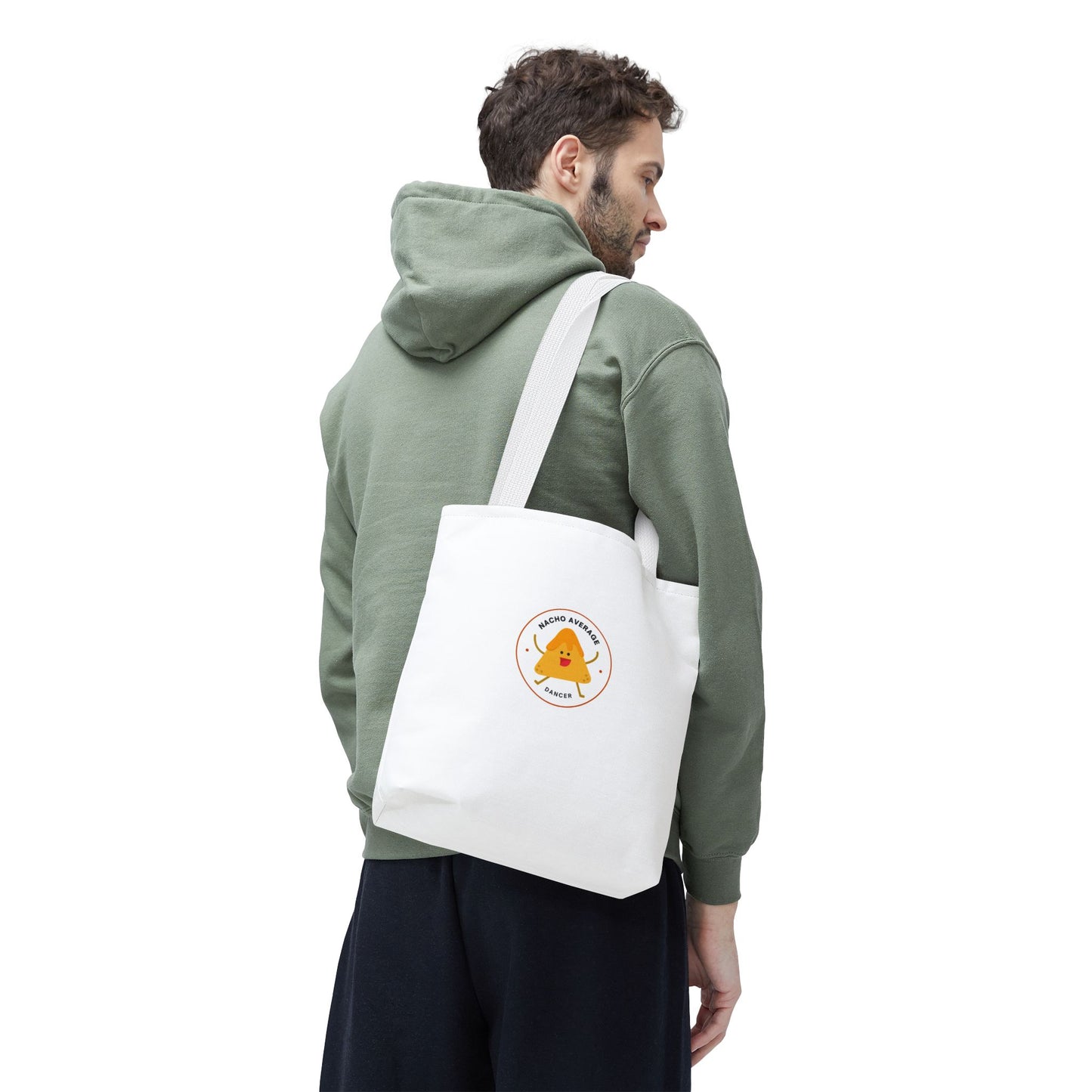 "Nacho Average Dancer" Canvas Tote Bag – Funny Kawaii Dance Tote with Nacho Graphic for Dancers & Dance Moms
