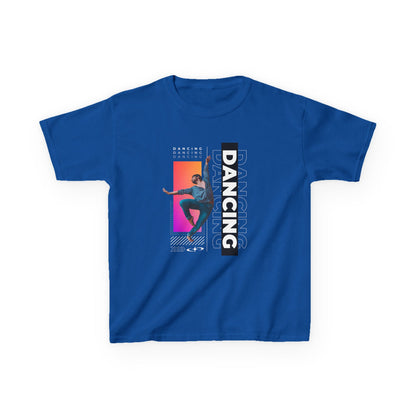 “Dancing” Youth Short Sleeve T-Shirt – Streetwear-Inspired Male Dancer Graphic – Trendy Kids Dance Apparel Tee