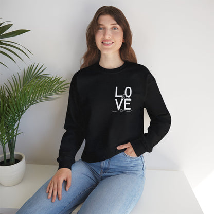 "LOVE Dance" Unisex Crewneck Sweatshirt – Script Letter Graphic Dance Lover Pullover