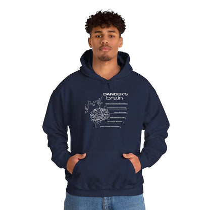 "Dancer’s Brain" Unisex Hoodie – Funny Dance-Themed Hoodie for Teens and Adults with Personalization Option and Cute Dancer Brain Graphic