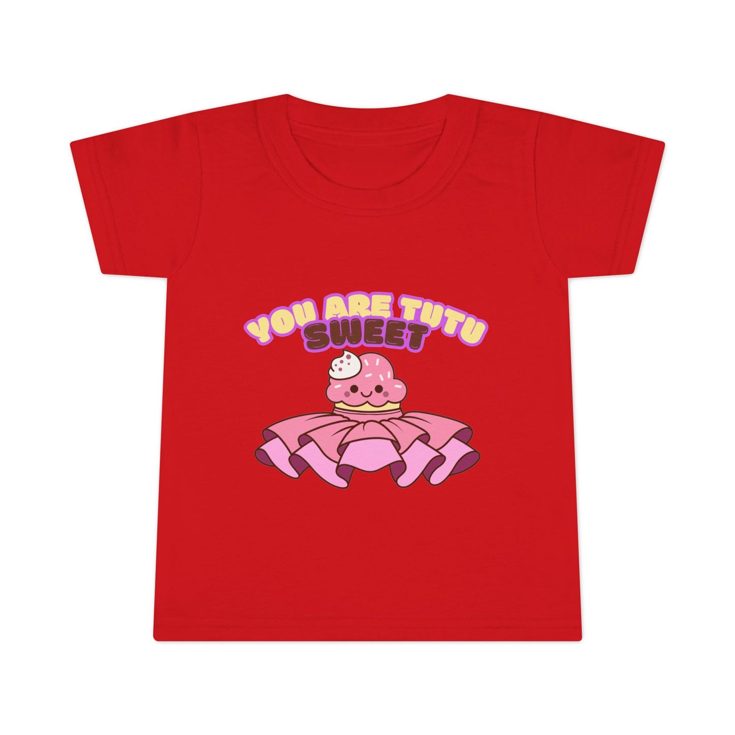 "You Are Tutu Sweet" Toddler Dance T-Shirt – Kawaii Cupcake in Tutu Graphic Short Sleeve Tee for Kids