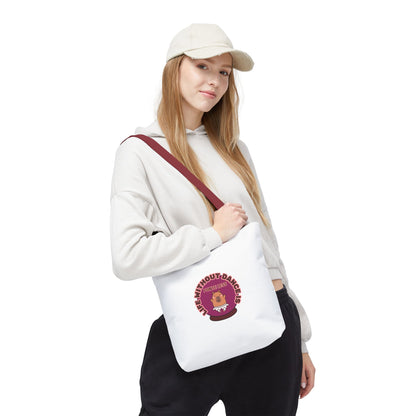 "Life Without Dance Is Pointeless" Capybara Canvas Tote Bag – Funny Dance Pun Tote for Dancers & Animal Lovers