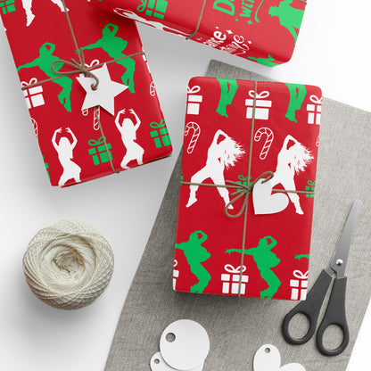 “Dance with Me” Christmas Wrapping Paper – Festive Holiday Gift Wrap with Colorful Dancers & Ballet-Themed Design, Perfect for Dance Lovers and Studios