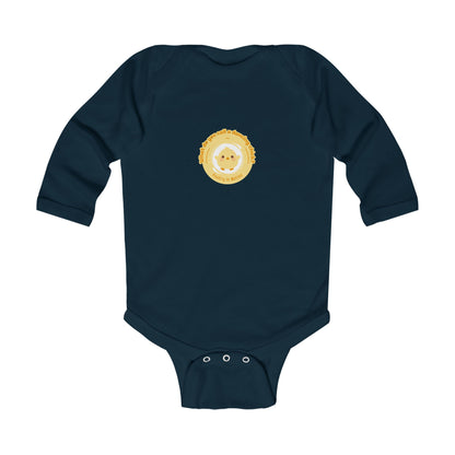 "What do you call a dancing chick? Poultry in Motion" Infant Long Sleeve Bodysuit – Funny Dancing Chick Baby Outfit, Cute Dance-Themed Baby Gift 🐥💃