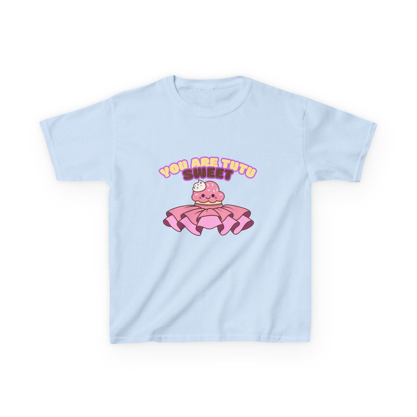 "You Are Tutu Sweet" Youth Short Sleeve Tee – Kawaii Cupcake in Tutu Graphic Dance Shirt for Kids and Ballet Lovers