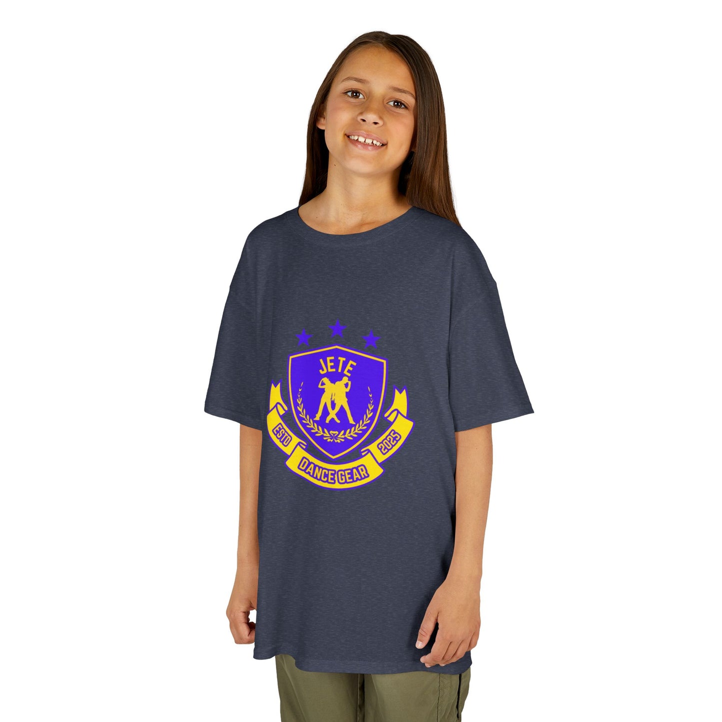 "Jeté Dance Gear" Youth Short Sleeve Tee – Collegiate-Inspired Dancer Graphic Shirt for Kids