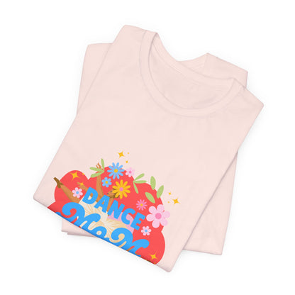 "Dance Mom” T-Shirt – Unisex Garment-Dyed Tee with Floral Dancer Graphic Front & Superhero Role List Back 🌸💪