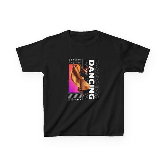 "Dancing" Youth Short Sleeve T-Shirt – Streetwear-Inspired Female Dancer Graphic – Stylish Dance Apparel for Kids