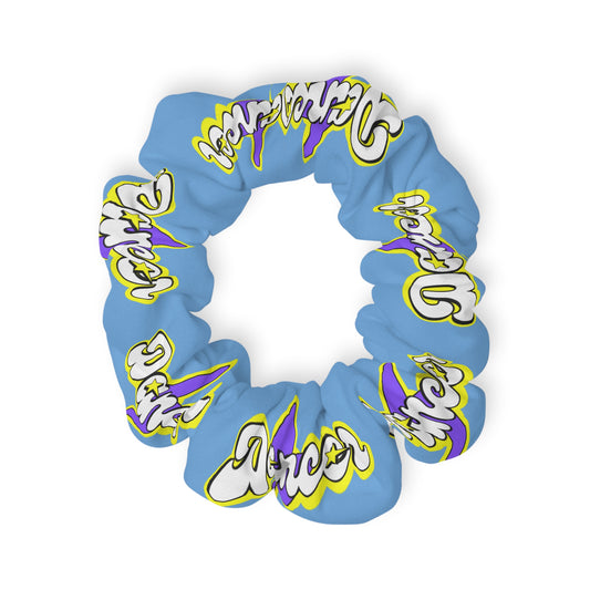 “Dancer” Scrunchie – Superhero-Inspired Dance Hair Accessory with Bold Graphic for Performers