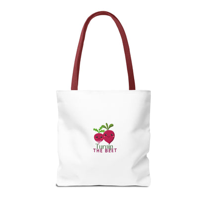 "Turnip the Beet" Canvas Tote Bag – Cute Veggie Graphic Dance-Themed Reusable Bag for Grocery Runs, Dance Class & Everyday Use