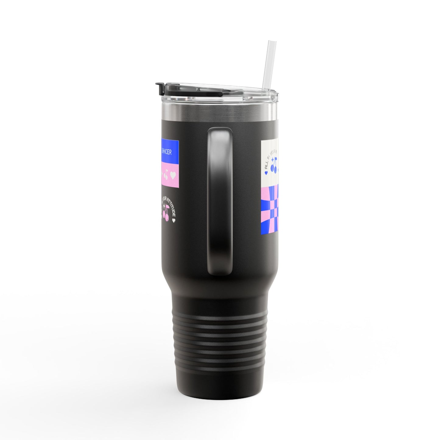 "All in Your Attitude" – 40oz Insulated Stainless Steel Travel Mug with Bold Motivational Graphic | Dance-Inspired Hydration Tumbler