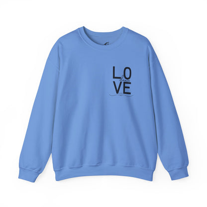 "LOVE Dance" Unisex Crewneck Sweatshirt – Script Letter Graphic Dance Lover Pullover