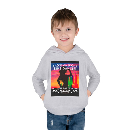 "Line Dancer, Get Your Boots in Line" Streetwear Dance Graphic – Toddler Pullover Hoodie