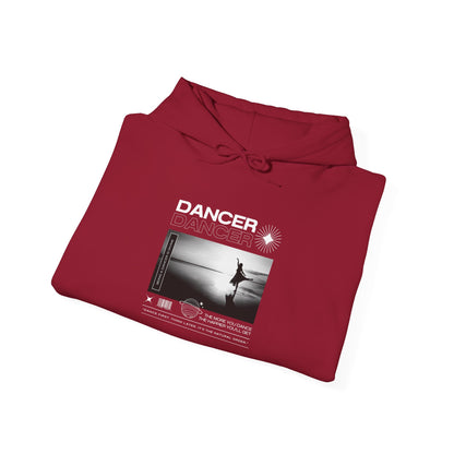 “Dancer” Arabesque on the Beach Graphic | Streetwear-Inspired Dance Hoodie for Ballet & Beach Lovers - Unisex Heavy Blend™ Hoodie
