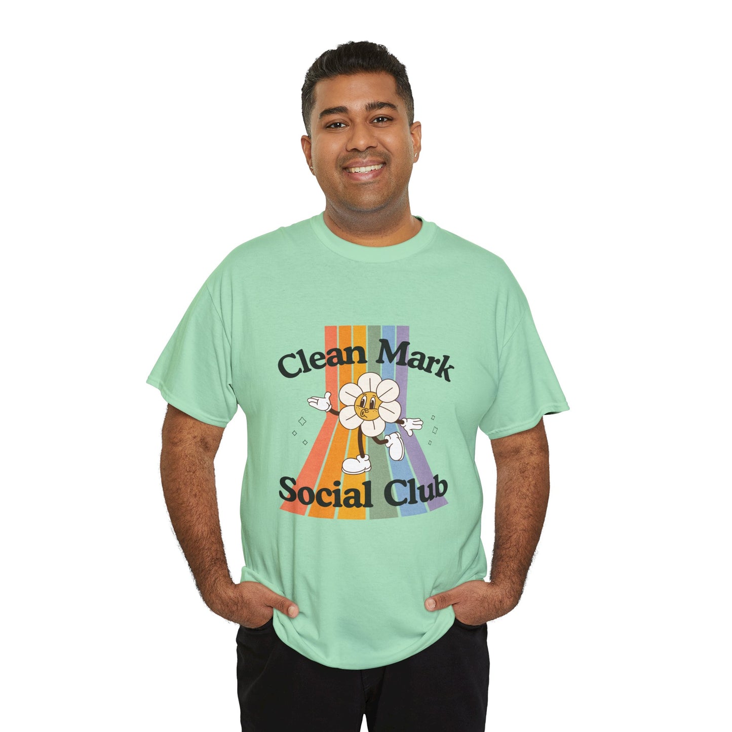 “Clean Mark Social Club” Unisex Heavy Cotton T-Shirt – Streetwear-Inspired Dance Graphic Tee for Adults & Kids