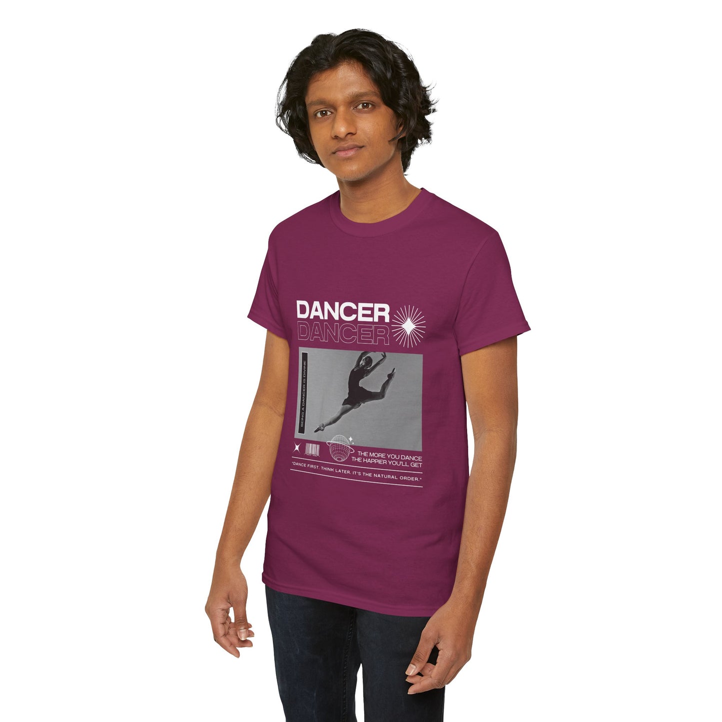 “Dancer” Mottos Streetwear Tee – Unisex Heavy Cotton Dance T-Shirt with Bold Graphic