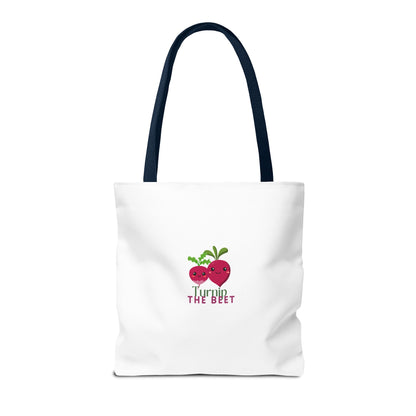 "Turnip the Beet" Canvas Tote Bag – Cute Veggie Graphic Dance-Themed Reusable Bag for Grocery Runs, Dance Class & Everyday Use