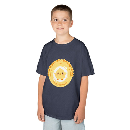 “What do you call a dancing chick? Poultry in Motion” Funny Chick Dance Tee for Kids – Cute Chicken Graphic - Youth Dance Pun T-Shirt