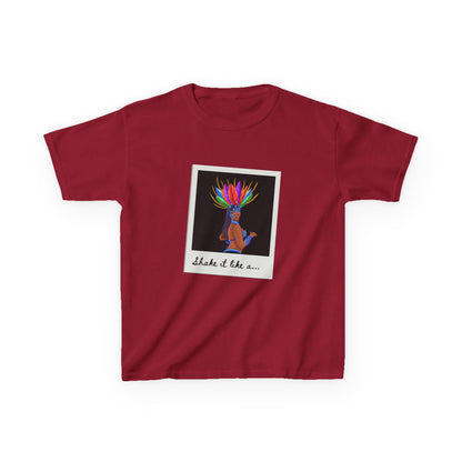 "Shake It Like a..." Youth Short Sleeve Tee – Carnival-Inspired Samba Dancer Graphic Dance Shirt for Kids
