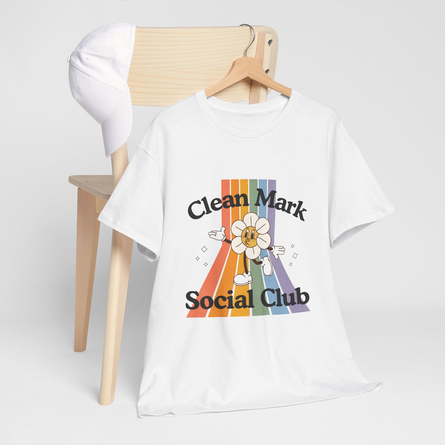 “Clean Mark Social Club” Unisex Heavy Cotton T-Shirt – Streetwear-Inspired Dance Graphic Tee for Adults & Kids