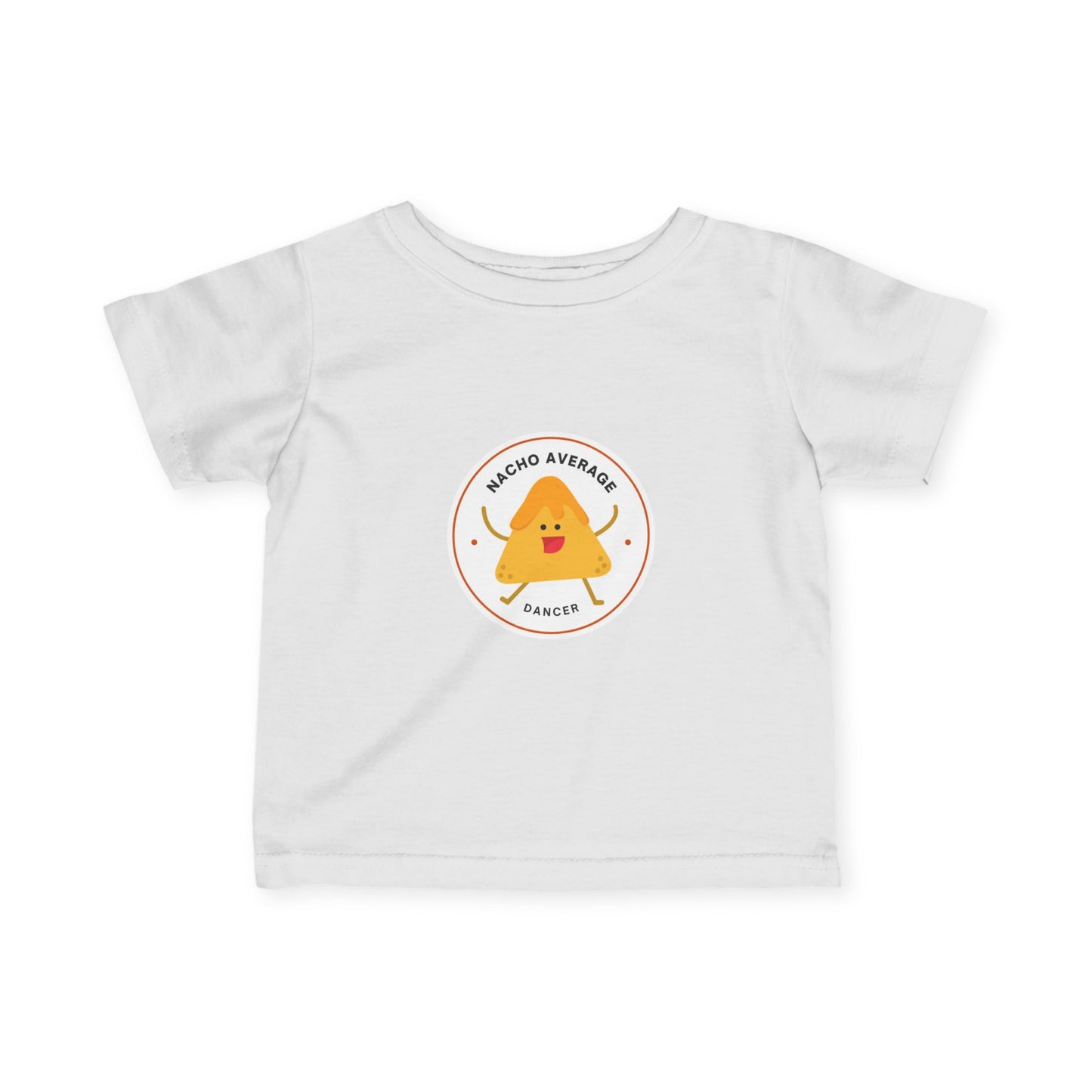 "Nacho Average Dancer" Infant Fine Jersey Tee – Funny Baby Dance T-Shirt with Cute Nacho Graphic for Tiny Movers