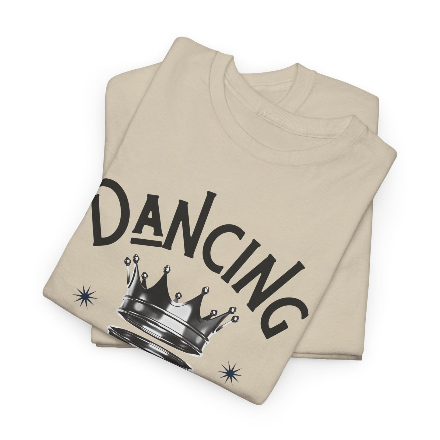“Dancing Queen" Unisex Heavy Cotton T-Shirt with Crown Graphic – Dance-Inspired Graphic Tee for Adults & Kids