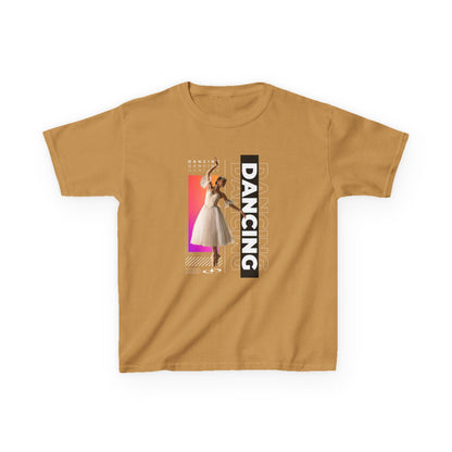 “Dancing” Youth Short Sleeve T-Shirt – Streetwear-Inspired Female Dancer Graphic – Trendy Kids Dance T-Shirt for Girls