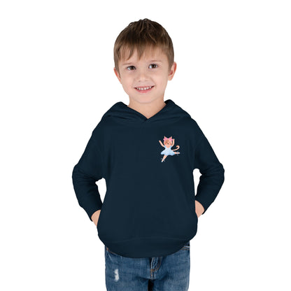 “Every Meow & Then I Dance” Adorable Dancing Cat Graphic | Cute Cat Dance Hoodie for Toddlers & Little Ballet Lovers - Toddler Pullover Hoodie