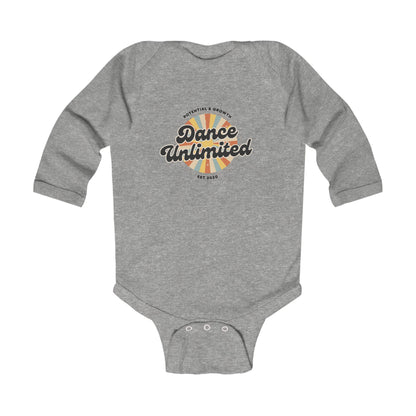 "Dance Unlimited - Potential & Growth" Infant Long Sleeve Bodysuit – Retro Baby Dancer Outfit Graphic